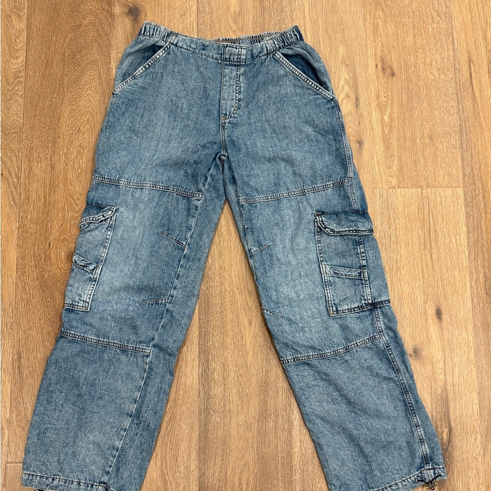 Garage Denim Light Blue Cargo Jeans